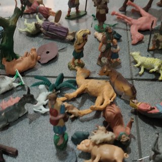 Lote figuras Belén plástico años 70-80