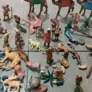 Lote figuras Belén plástico años 70-80