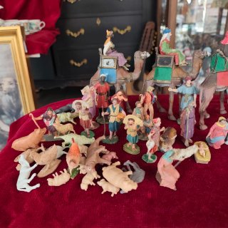 Lote figuras Belén plástico años 70-80