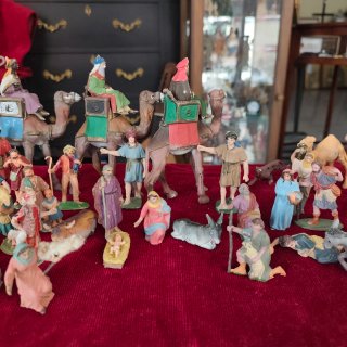 Lote figuras Belén plástico años 70-80