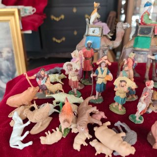 Lote figuras Belén plástico años 70-80