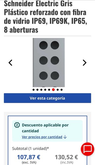 Caja superficie Telemechanique 8 actuadores