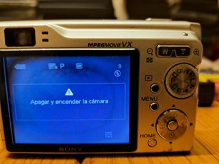 Cámara Sony Cyber-shot DSC-W80 (Fallo objetivo)