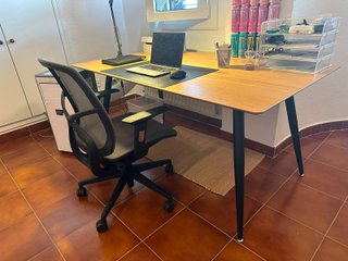 Escritorio/Comedor Banak Madera y Metal