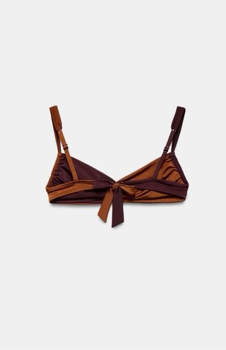 Conjunto Bikini Zara Morado y Marrón