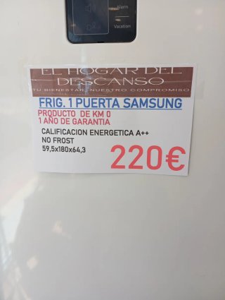 FRIGORÍFICO SAMSUNG 1 PUERTA