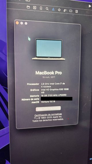 MacBook Pro 2017 Plata [LEER DESCRIPCION]