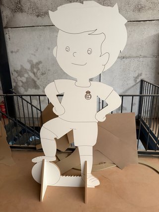 Muñeco futbolista para fiestas