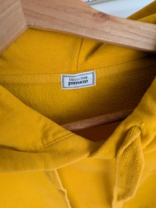 Sudadera con capucha mostaza talla S