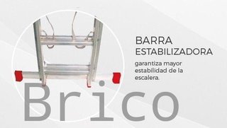 Escalera Aluminio 2x13 - 3,5+3,5 M - 66x25mm