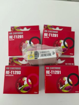 Lote 5 Cartuchos Tinta Epson RE-T1291/T1293/T130