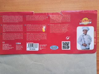 Disfraz Infantil Cocinero Tallas 7-9 Años