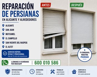 Reparación persianas Alicante.