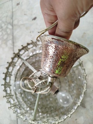 Lámpara de techo vintage con cristales