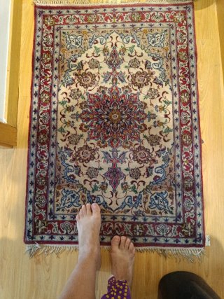 Kilim iraniano Lana Beige e Rosso