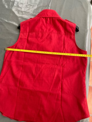 Camisa sin mangas Tommy Hilfiger Roja Talla 38