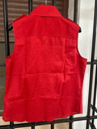 Camisa sin mangas Tommy Hilfiger Roja Talla 38