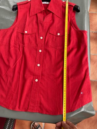 Camisa sin mangas Tommy Hilfiger Roja Talla 38