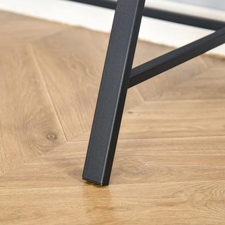 Scrivania Moderna a 2 Livelli per Camera e Ufficio, Mobili in Legno e Metallo, 84X45X85Cm, Nero e Noce