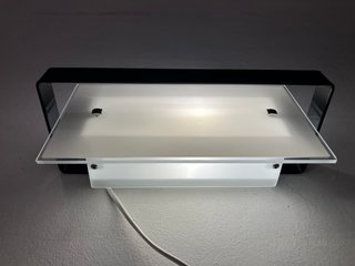 Lampada parete vetro/metallo nero