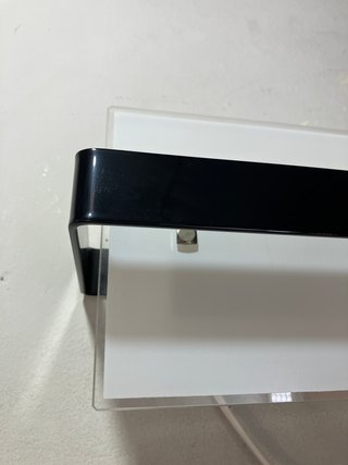 Lampada parete vetro/metallo nero