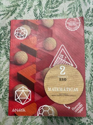 Anaya matemáticas 2 ESO TERCER TRIMESTRE