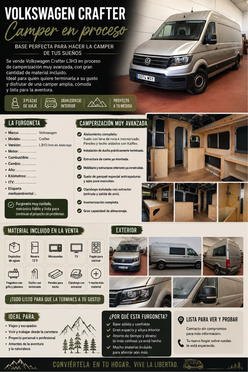 Volkswagen Crafter Proyecto Camper - foto 1