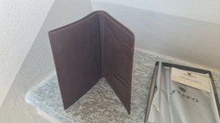Portafoglio Ungaro in pelle marrone