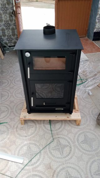 Estufa de leña con horno 120kg