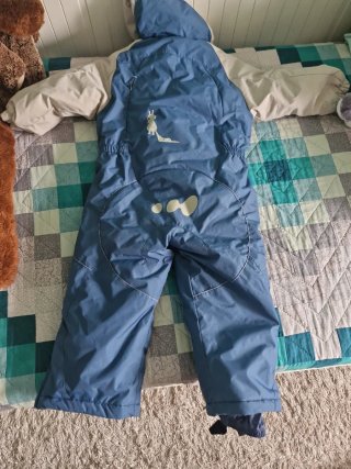 Buzo Nieve Niño Azul y Beige
