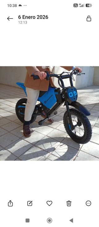 Moto Cross Eléctrica Evercross Azul/Negra
