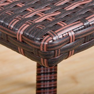 Tavolo da Esterno in Rattan Sintetico, Giardino, Terrazza Impermeabile Marrone 90X50X35Cm