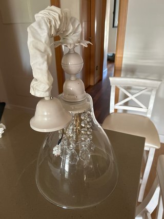 Lámpara de cristal con lágrimas