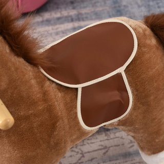 Caballo de Madera Juguete con Sonidos Realistas para Niños de 36-72 Meses, Incluye 2 Pilas AA, Marrón