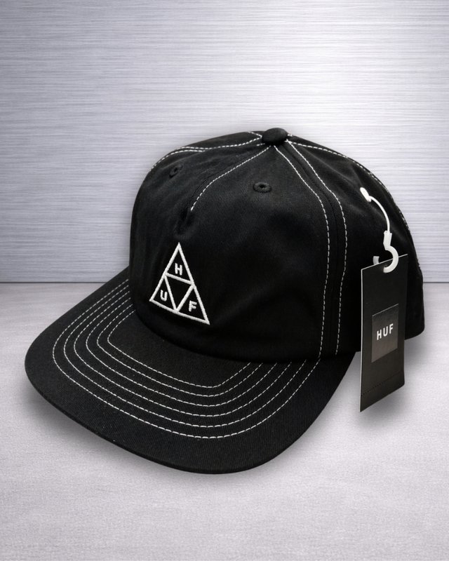 Gorra HUF Snapback Negra Ajustable Nueva Skate