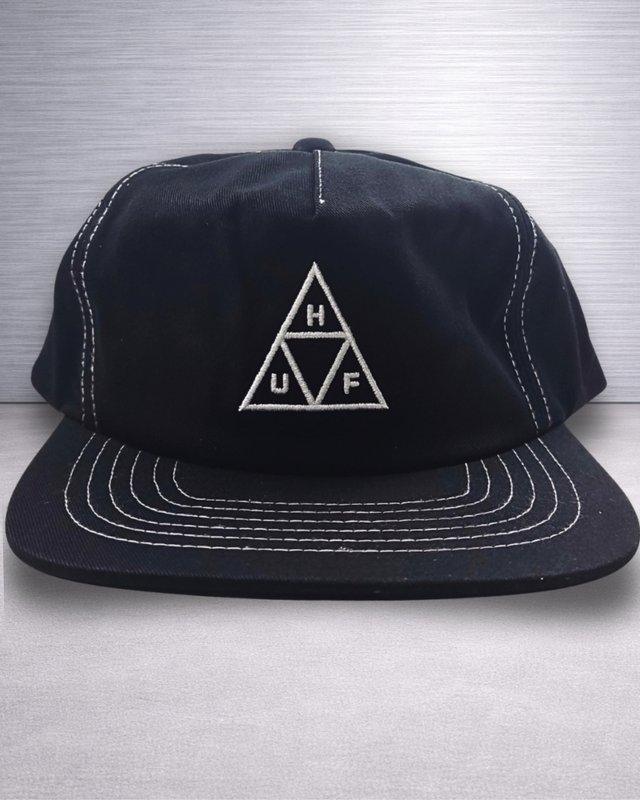 Gorra HUF Snapback Negra Ajustable Nueva Skate