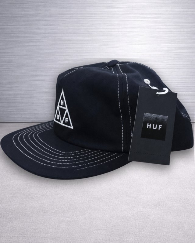 Gorra HUF Snapback Negra Ajustable Nueva Skate