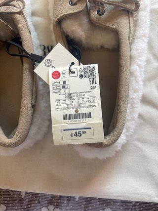 Mocasines Zara Home Ante Borreguito Talla 37