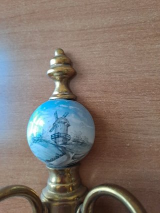 Applique 2 luci ceramica dipinta