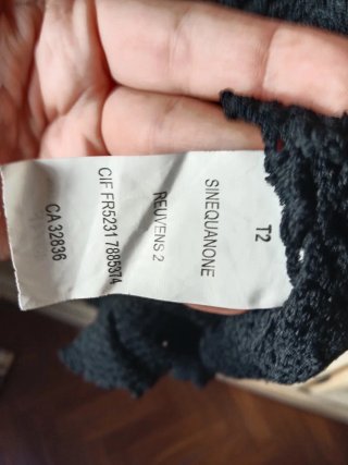 Vestito nero traforato Snaquanine taglia unica