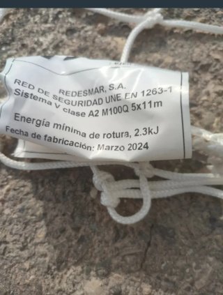 Red de seguridad obra 5x11m blanca
