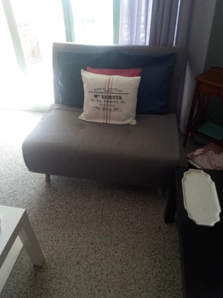 Sofá cama individual extensible gris