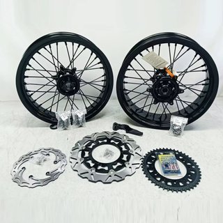 Llantas Supermotard Negras + Accesorios