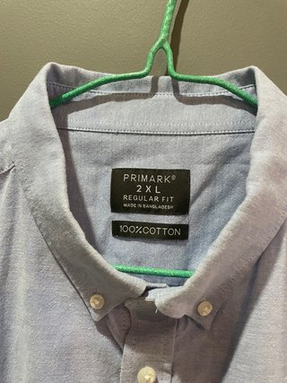 Camisa Oxford Azul Primark Talla XXL