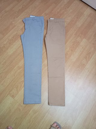 Pantalones chinos Sfera beige y gris Talla 13-14 a