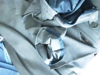 Traje chico completo azul talla 46