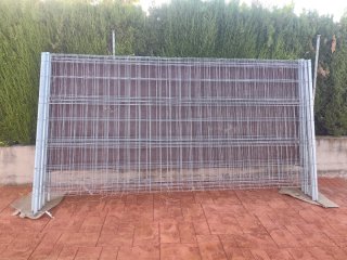 Valla de obra desmontable metálica ,8 pc 350x190,