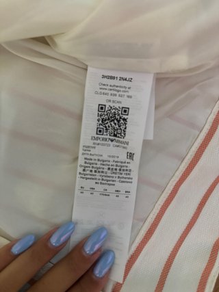 Emporio Armani camicia righe corallo M