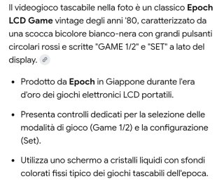 Console Tascabile Gran Prix Anni '80 Vintage