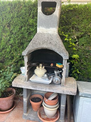 Barbacoa de obra sin desmontar